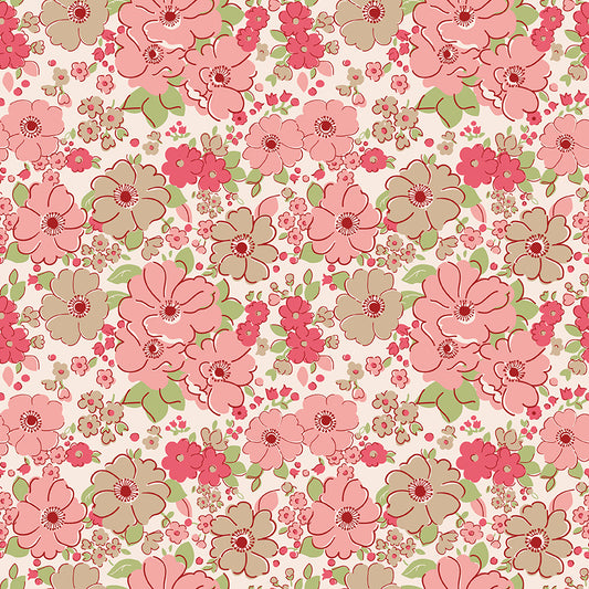 Mercantile Lovely Tearose C14380 by Lori Holt for Riley Blake (sold in 25cm increments)