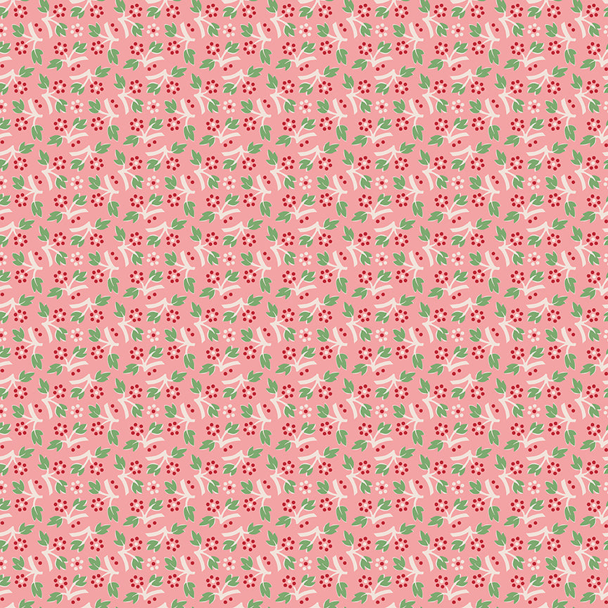 Mercantile Memories Coral C14390 by Lori Holt for Riley Blake (sold in 25cm increments)