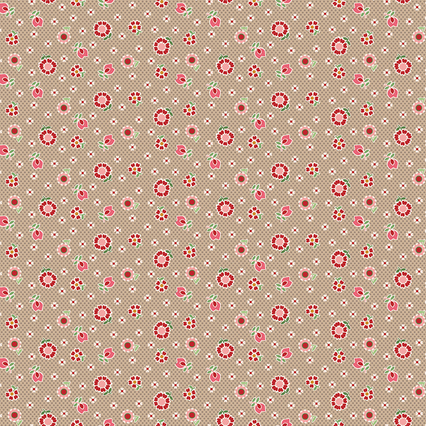 Mercantile Nostalgic Teadye C14391 by Lori Holt for Riley Blake (sold in 25cm increments)