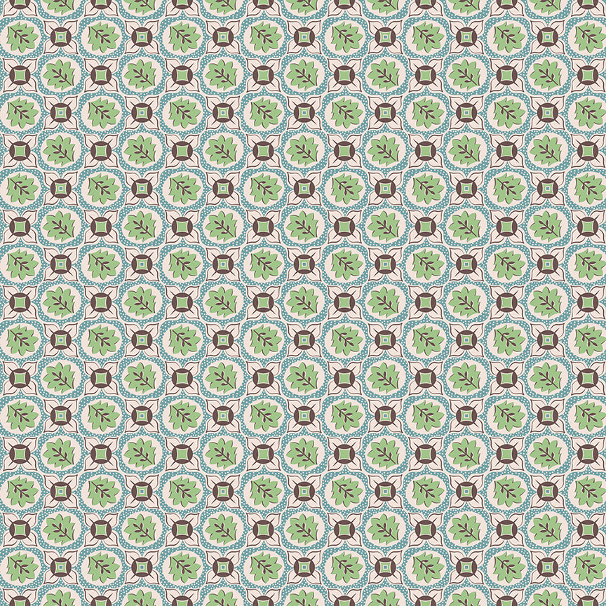 Mercantile Treasure Wedgewood C14400 by Lori Holt for Riley Blake (sold in 25cm increments)