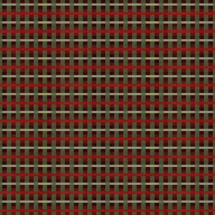 Up on the Housetop Plaid Cranberry C14735 by Teresa Kogut for Riley Blake Designs (sold in 25cm increments)