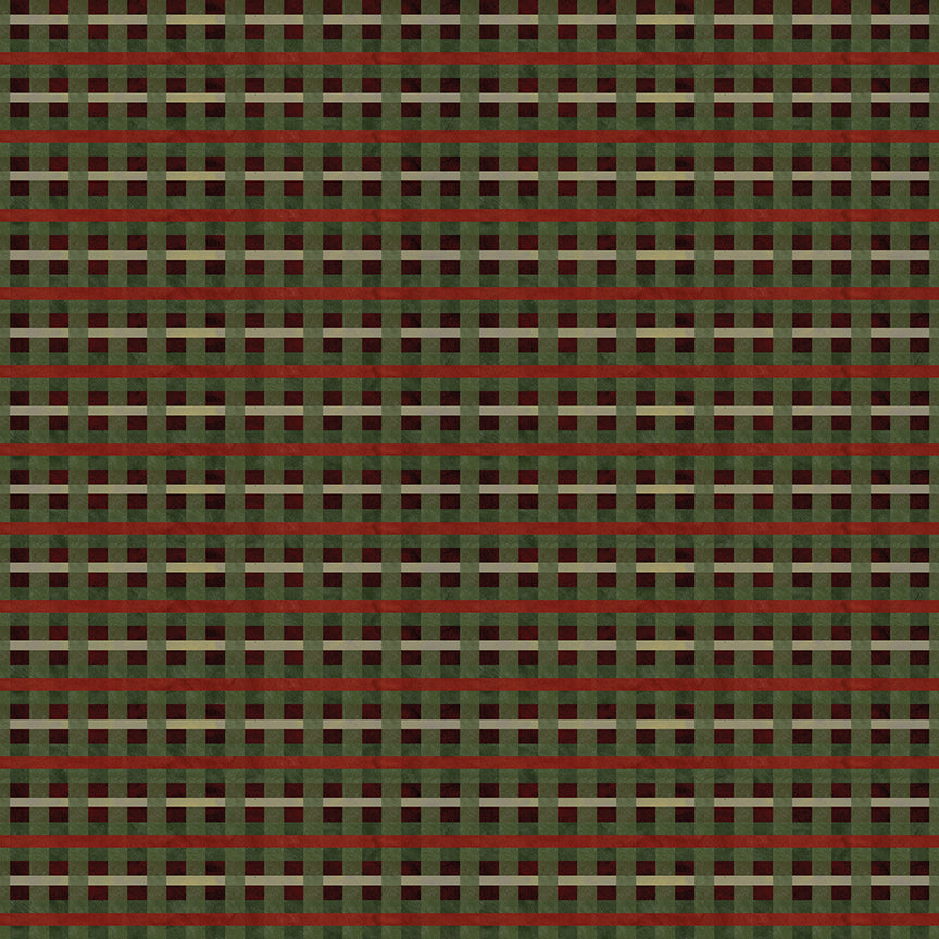 Up on the Housetop Plaid Green C14735 by Teresa Kogut for Riley Blake Designs (sold in 25cm increments)