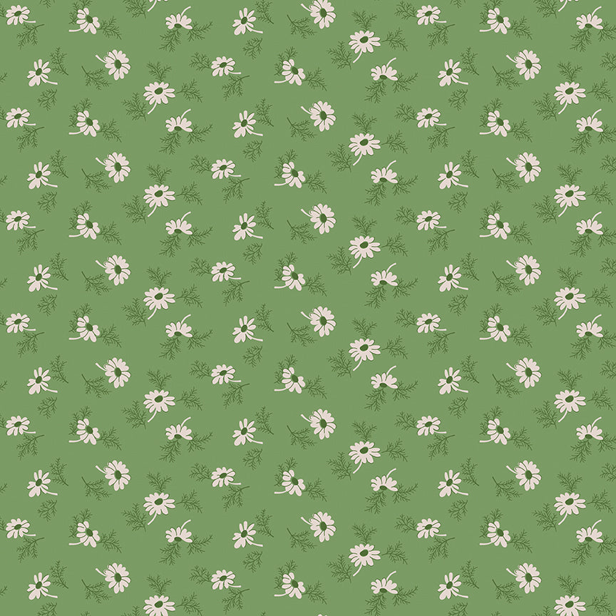 Home Town Holiday Pineflower Basil C14903 by Lori Holt for Riley Blake Fabrics (sold in 25cm increments)