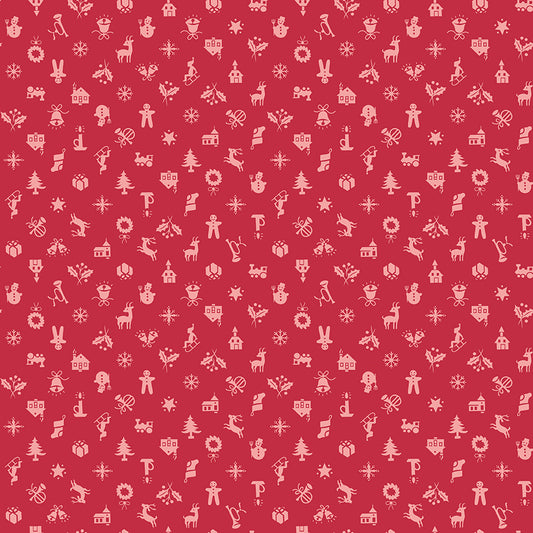 Home Town Holiday Christmas Berry C14907 by Lori Holt for Riley Blake Fabrics (sold in 25cm increments)