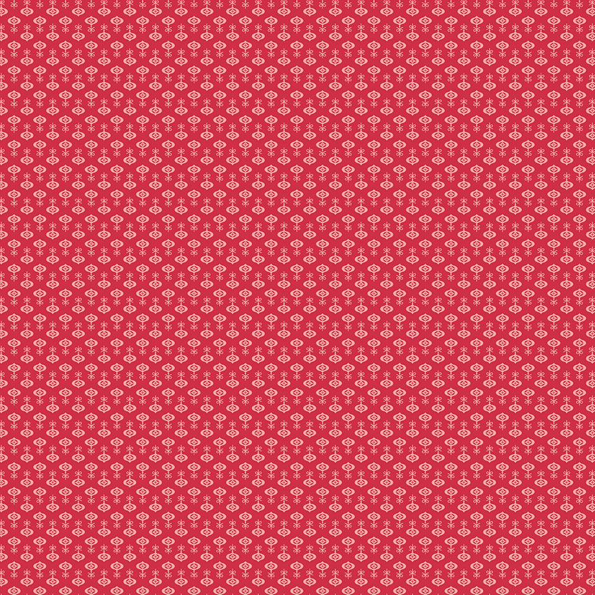 Home Town Holiday Ornaments Riley Red C14912 by Lori Holt for Riley Blake Fabrics (sold in 25cm increments)