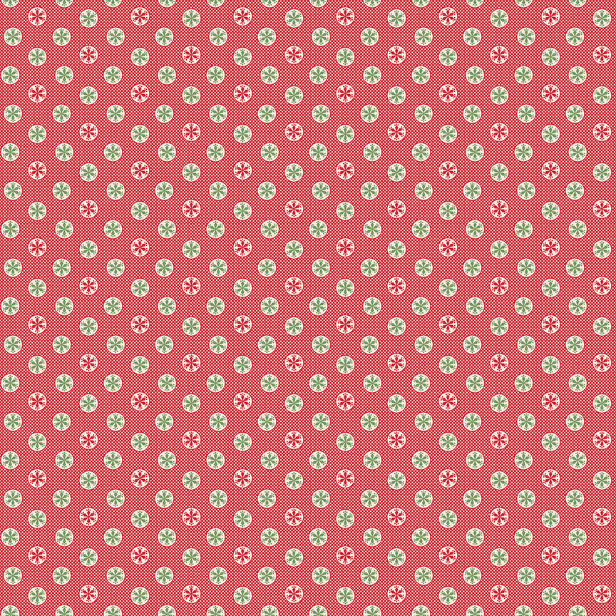Home Town Holiday Snowflake Riley Red C14913 by Lori Holt for Riley Blake Fabrics (sold in 25cm increments)