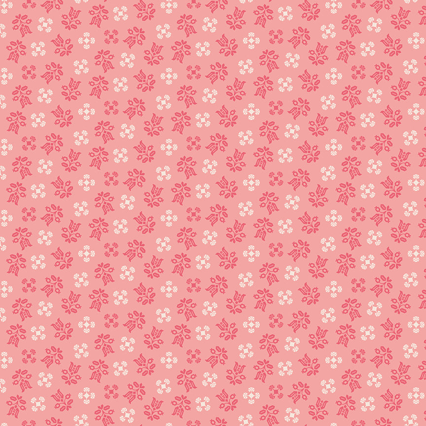 Piece & Plenty Gentle C15878-Coral by Lori Holt for Riley Blake Designs (sold in 25cm increments)