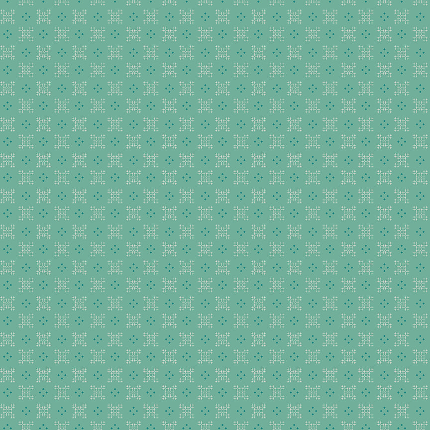 Piece & Plenty Stitching C15884-Seaglass by Lori Holt for Riley Blake Designs (sold in 25cm increments)