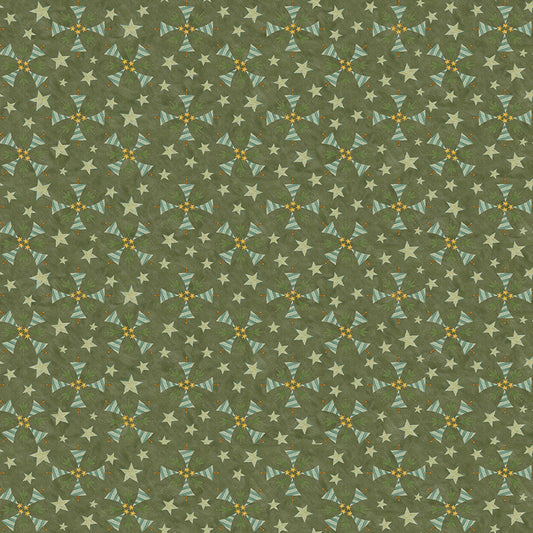 Naughty and Nice Trees Green C16264 by Teresa Kogut for Riley Blake fabrics (sold in 25cm increments)