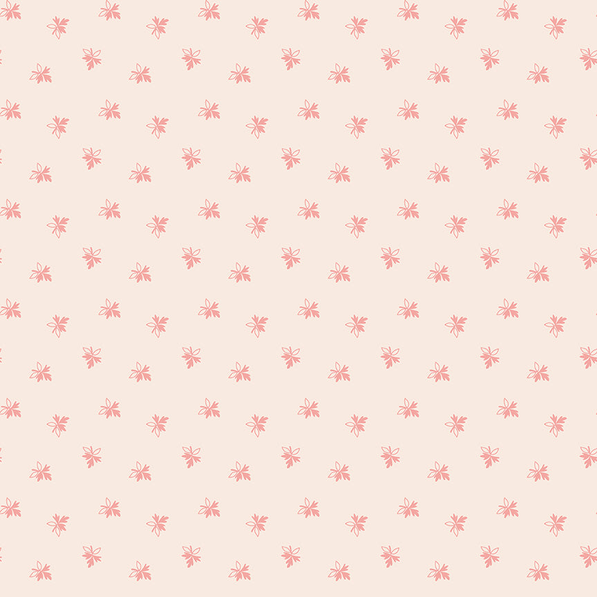 Gentler Times Endearing Coral C16477 by Lori Holt of Bee in my Bonnet for Riley Blake Designs (sold in 25cm increments)