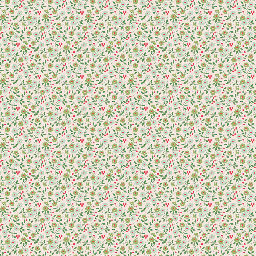 Farmers Daughter C17171-Sage Floral by Lori Holt for Riley Blake (sold in 25cm increments)