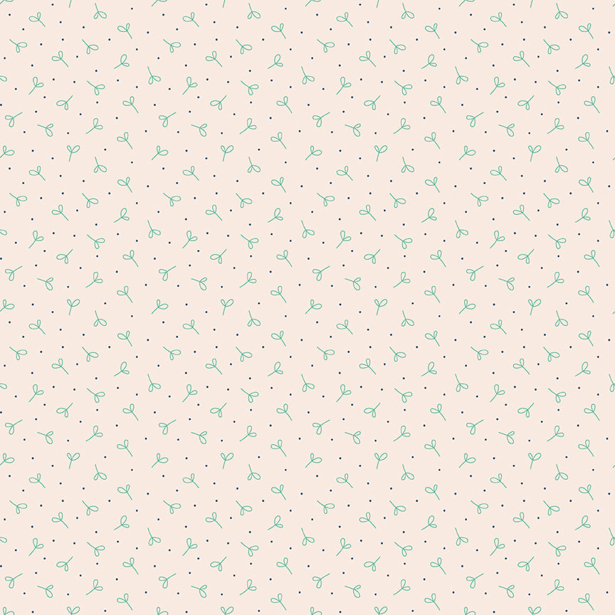 Farmers Daughter C17182-Leaf Seedling Background by Lori Holt for Riley Blake (sold in 25cm increments)