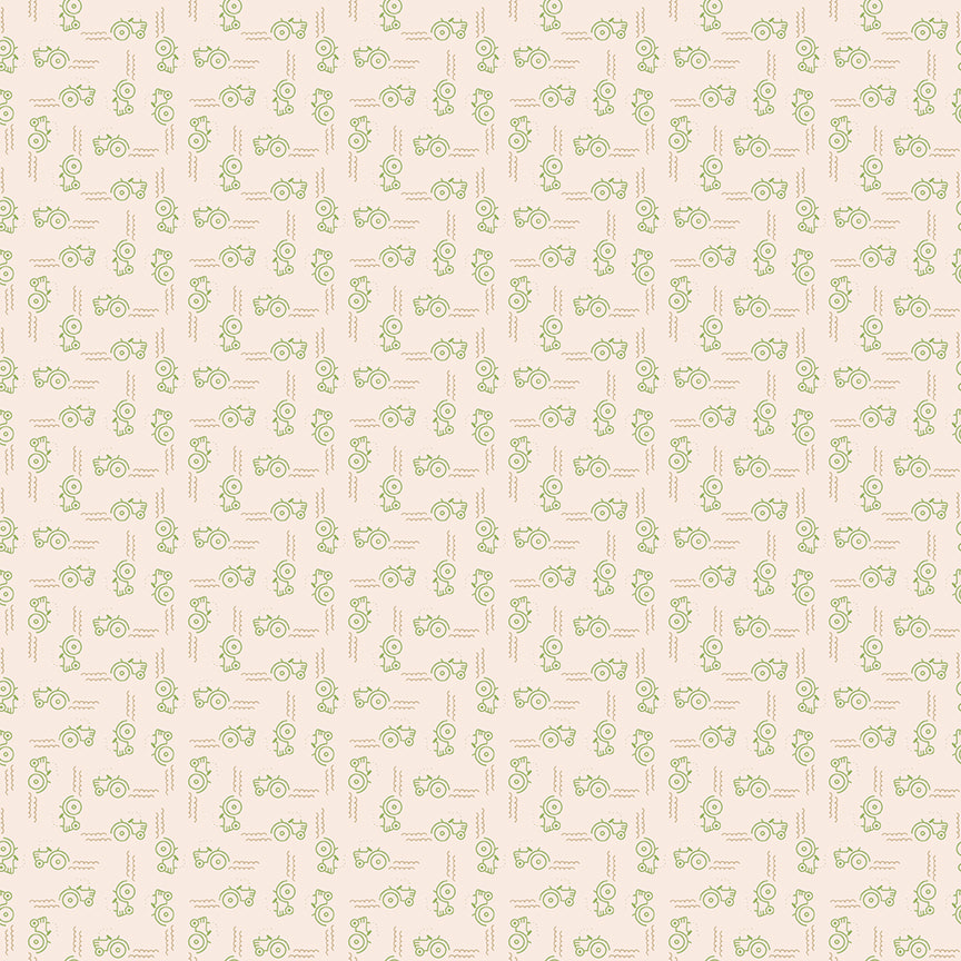 Farmers Daughter C17184-Thyme Tractors Background by Lori Holt for Riley Blake (sold in 25cm increments)