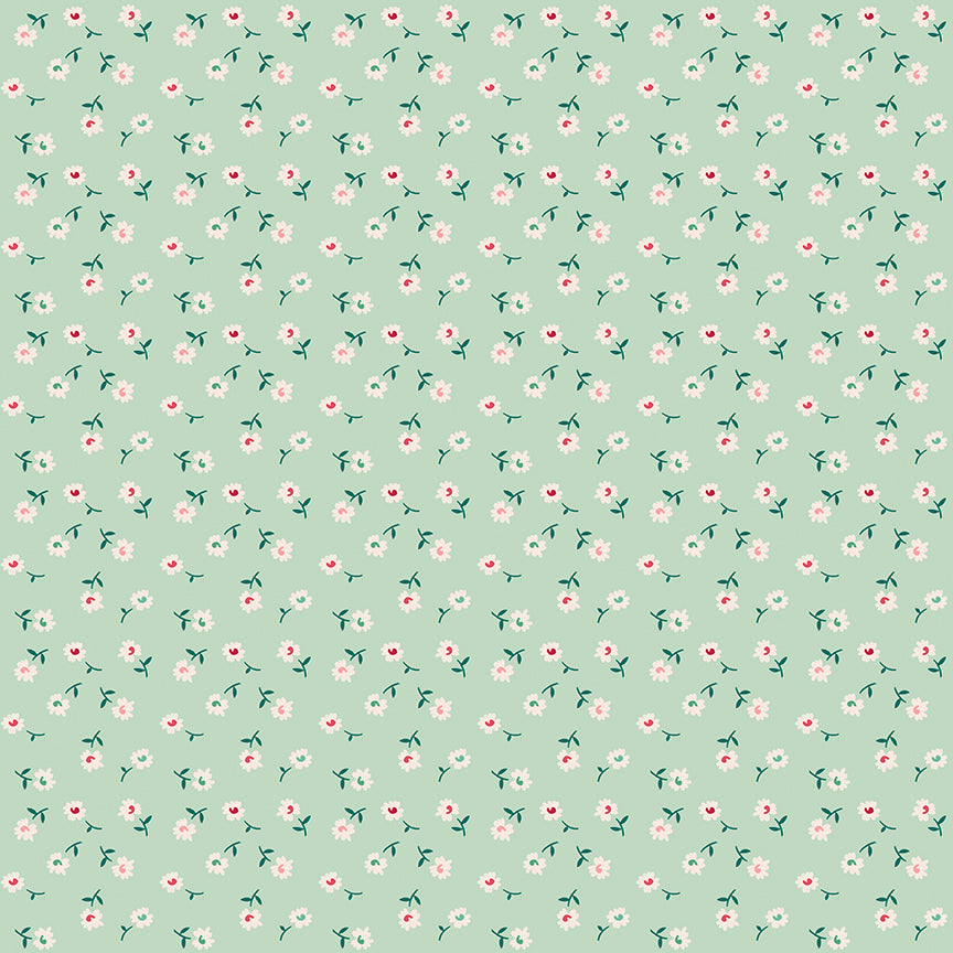 Berry & Sage Daisy C17395-Sage by Lori Holt for Riley Blake (sold in 25cm increments)