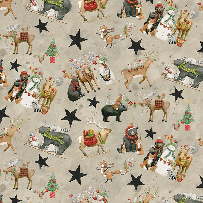 Northern Christmas Main Neutral C17830 by Teresa Kogut for Riley Blake Fabrics (sold in 25cm increments)