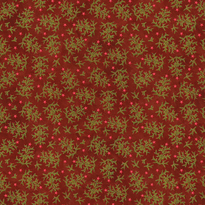 Northern Christmas Whimsical Trees Red C17832 by Teresa Kogut for Riley Blake Fabrics (sold in 25cm increments)
