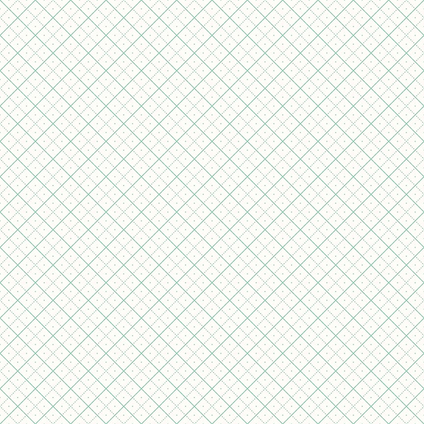 Bee Backgrounds Grid Teal C6383 by Lori Holt for Riley Blake Designs (sold in 25 cm increments)