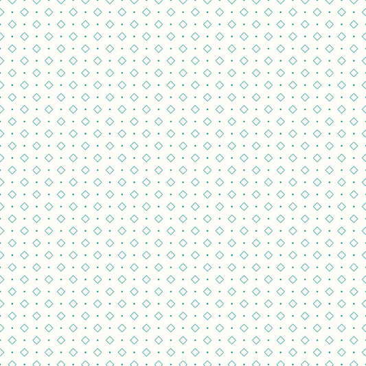 Bee Backgrounds Diamond Turquoise by Lori Holt for Riley Blake Designs (sold in 25 cm increments)