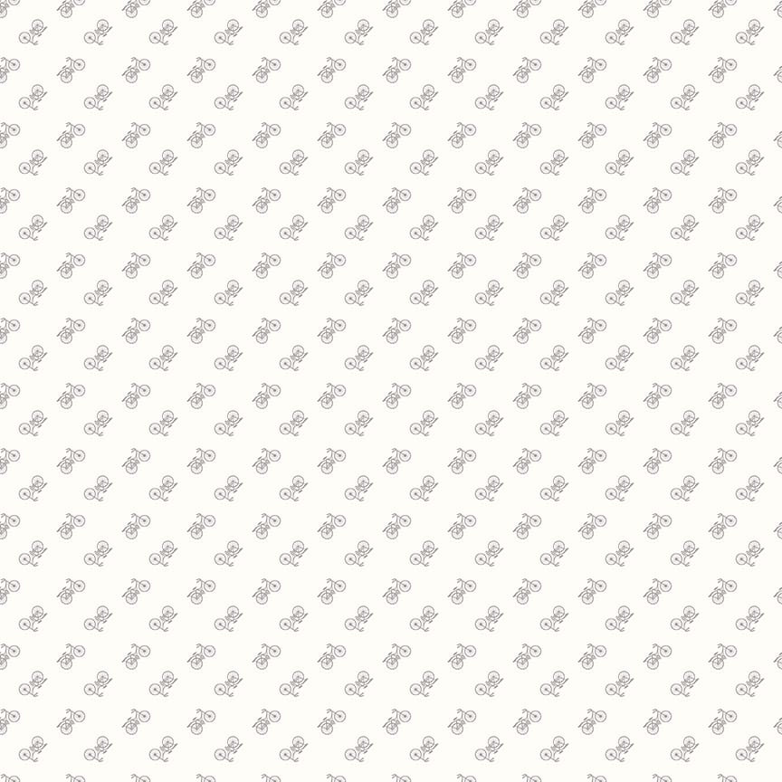 Bee Backgrounds Bicycle Gray by Lori Holt for Riley Blake Designs (sold in 25 cm increments)