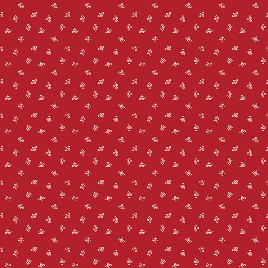 Prim Blossom C9691-Barnred by Lori Holt for Riley Blake Fabrics (sold in 25cm increments)