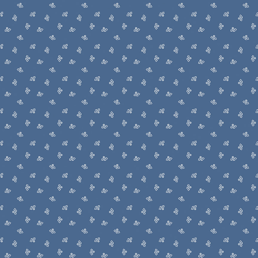 Prim Blossom C9691-Denim by Lori Holt for Riley Blake Fabrics (sold in 25cm increments)