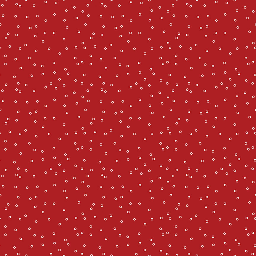 Prim Circles C9693-Barnred by Lori Holt for Riley Blake Fabrics (sold in 25cm increments)