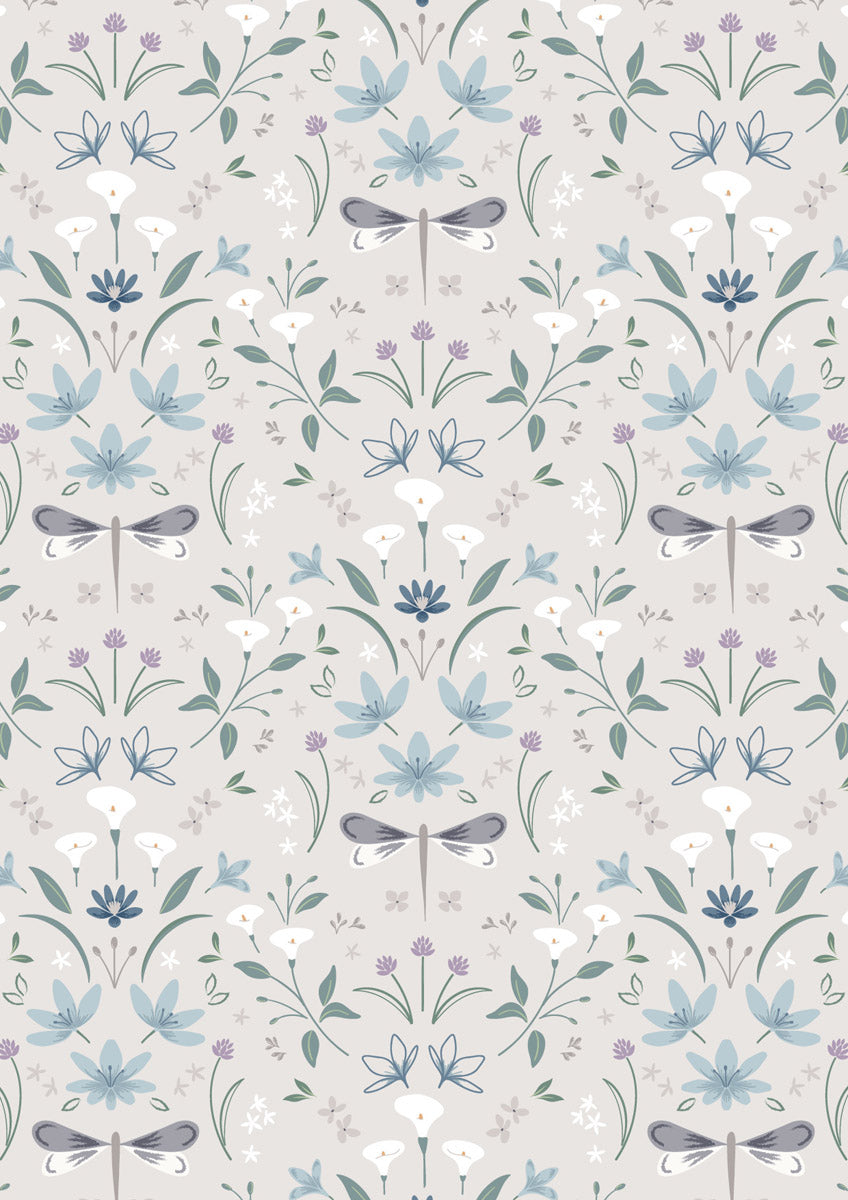 Water Garden Graceful Reflections Pale Truffle CC36.1 by Cassandra Connolly for Lewis and Irene (sold in 25cm increments)