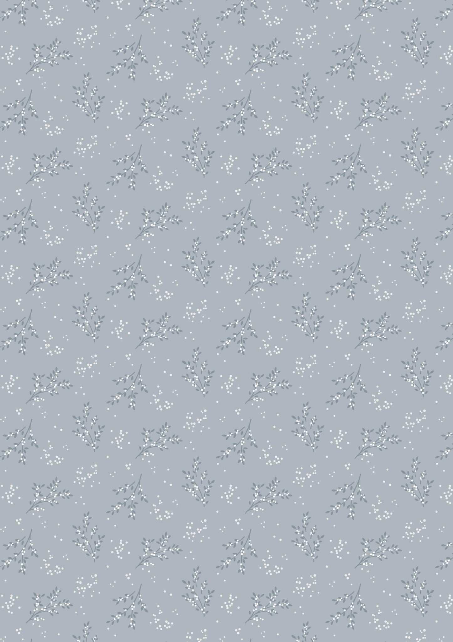Winters Garden Winters Berry Grey CC76.2 by Cassandra Connolly for Lewis & Irene (sold in 25cm increments)