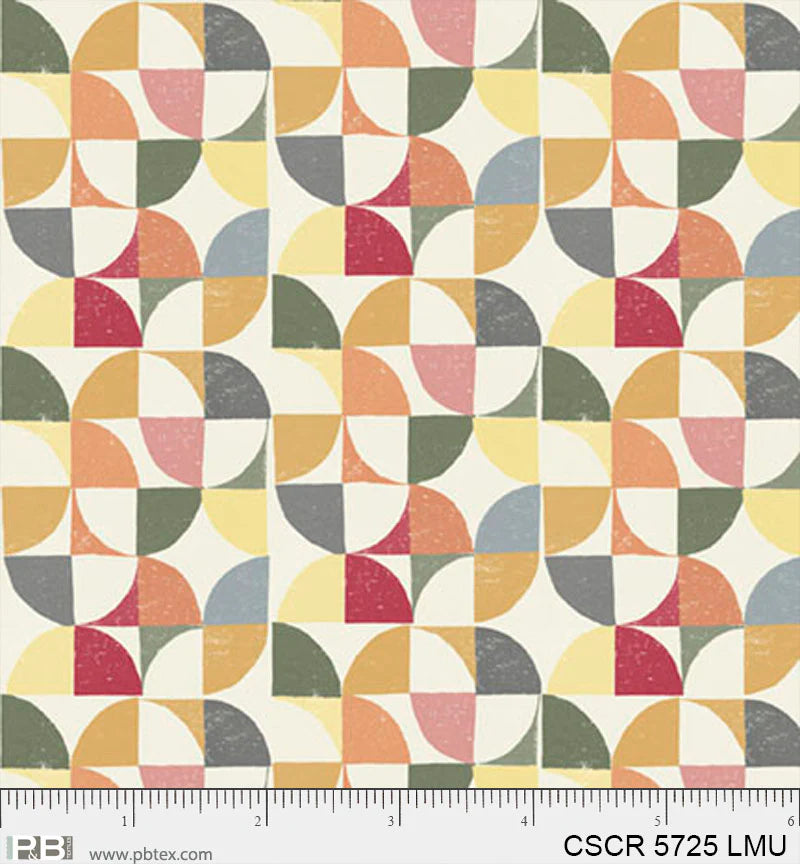 Chicken Scratch Geometrics Light PB5725LMU by Courtney Prahl for P & B Textiles (sold in 25cm increments)