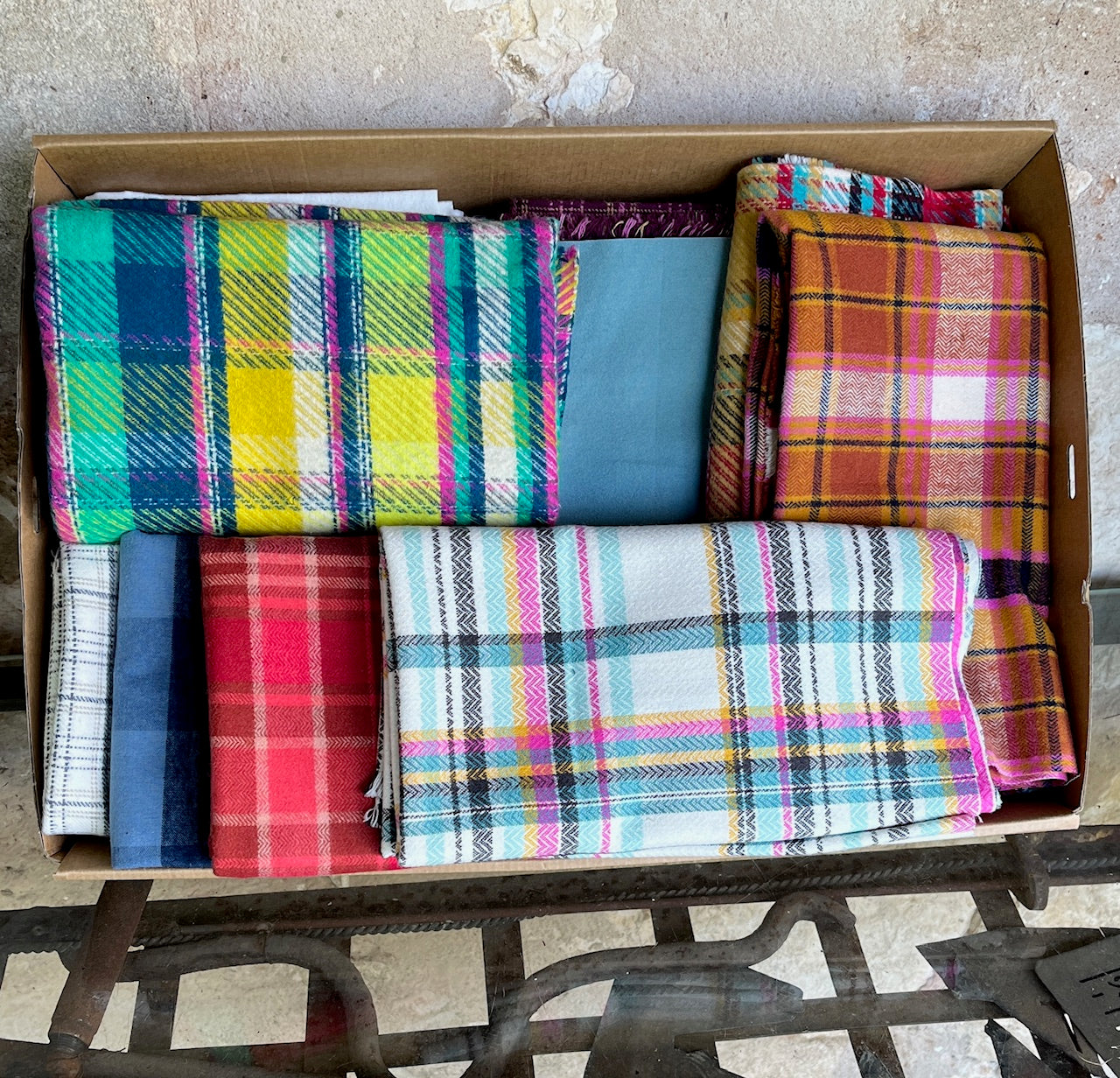 Highlands Flannel Checkmate Quilt Fabric Kit by Art Gallery Fabrics