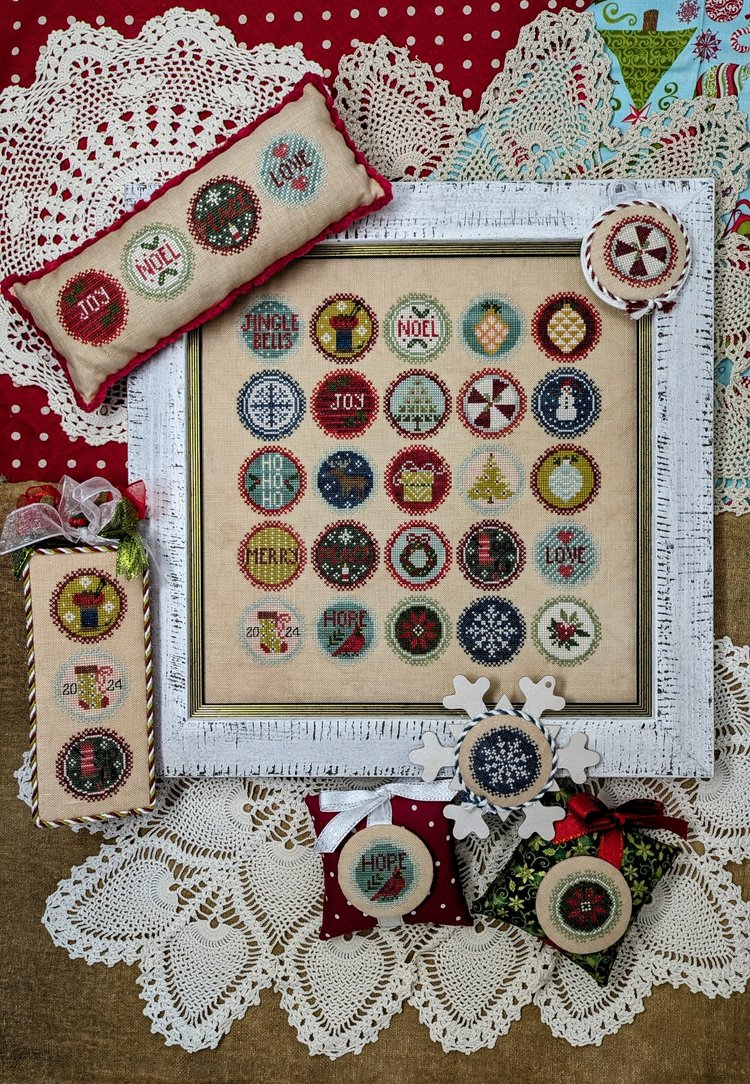 Christmas Dots February Cross Stitch Pattern by Jeannette Douglas Designs