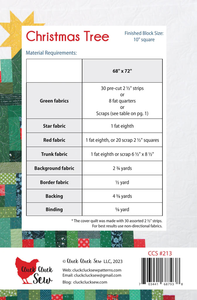 Christmas Tree Quilt Pattern by Cluck Cluck Sew