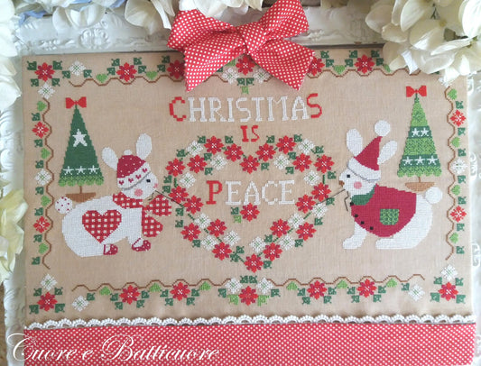 Christmas is Peace Cross Stitch Pattern by Cuore E Batticuore