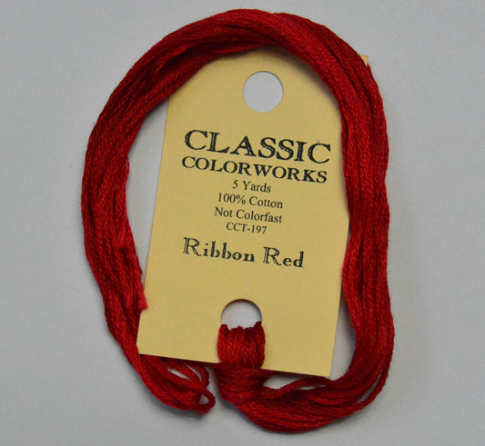 Ribbon Red Classic Colorworks 6-Strand Hand-Dyed Embroidery Floss