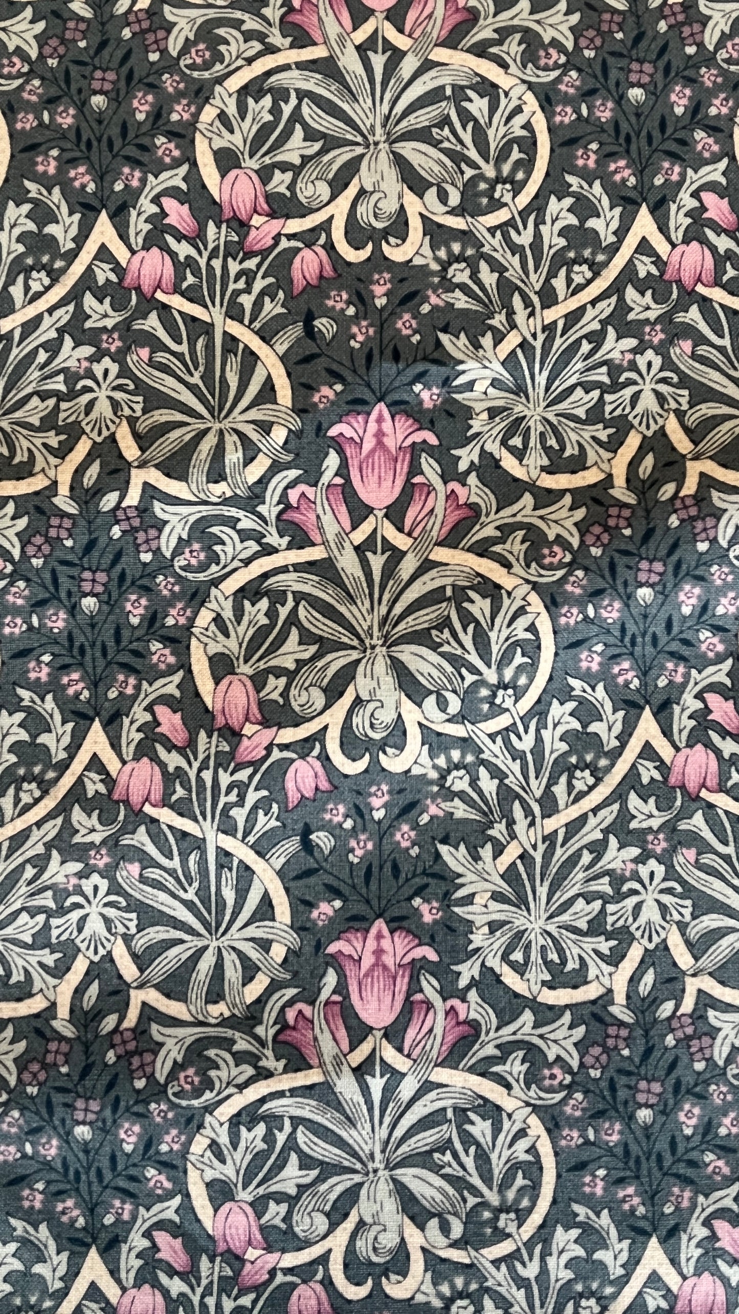 Country Floral Collection Morris Grey Blue Lilac 65730-103 by Nakamura for Nutex Fabrics (Sold in 25cm increments)