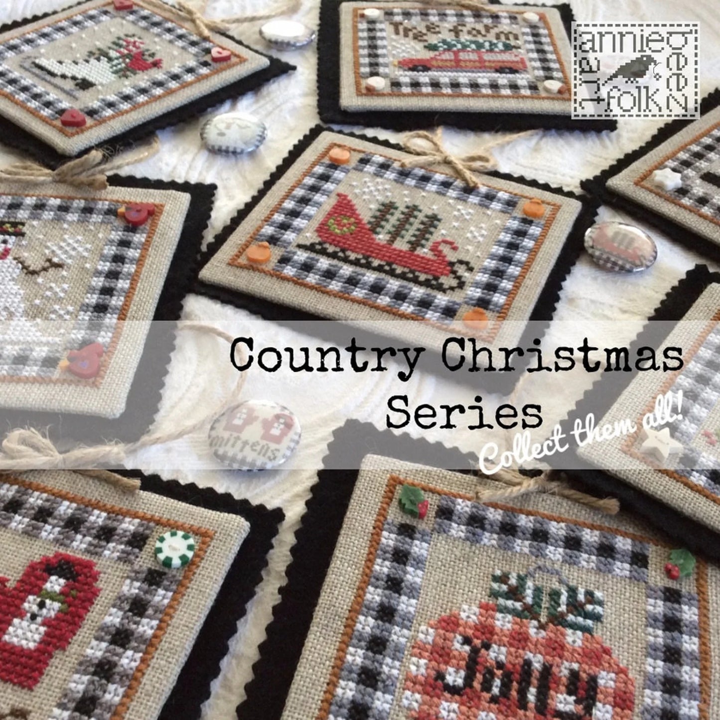 Country Christmas 2 NW-64 cross-stitch pattern by Annie Beez Folk Art