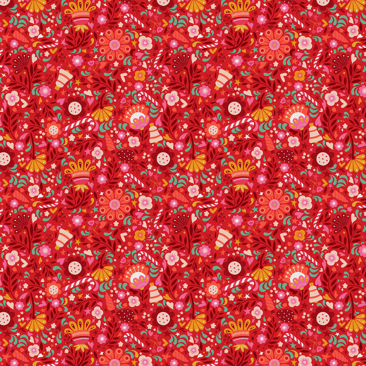 Deck the Halls Candy Carnival D1066 by Geetanjali Behera for Thead and Ink Designs (sold in 25cm increments)