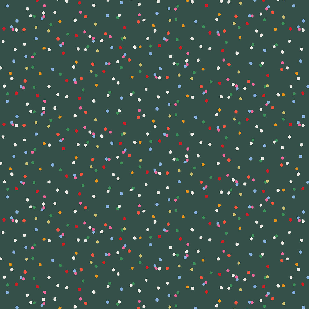 Deck the Halls Confetti Holly D5000HOLLY by Geetanjali Behera for Thead and Ink Designs (sold in 25cm increments)