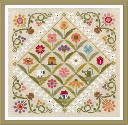 Floralies (Flower Show) Cross Stitch Pattern by Jardin Prive