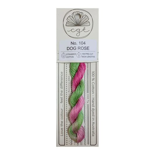 Dog Rose Cottage Garden Thread Pre-Cut 6 Stranded Hand Dyed Embroidery Floss