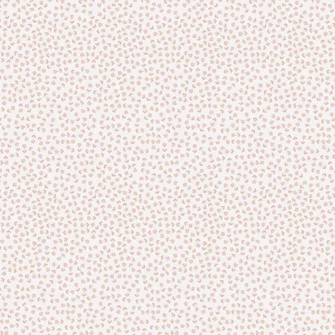 Birdhouse Basics Pink Small Stalk on Cream DV3420 by Natalie Bird for Devonstone (sold in 25cm increments)