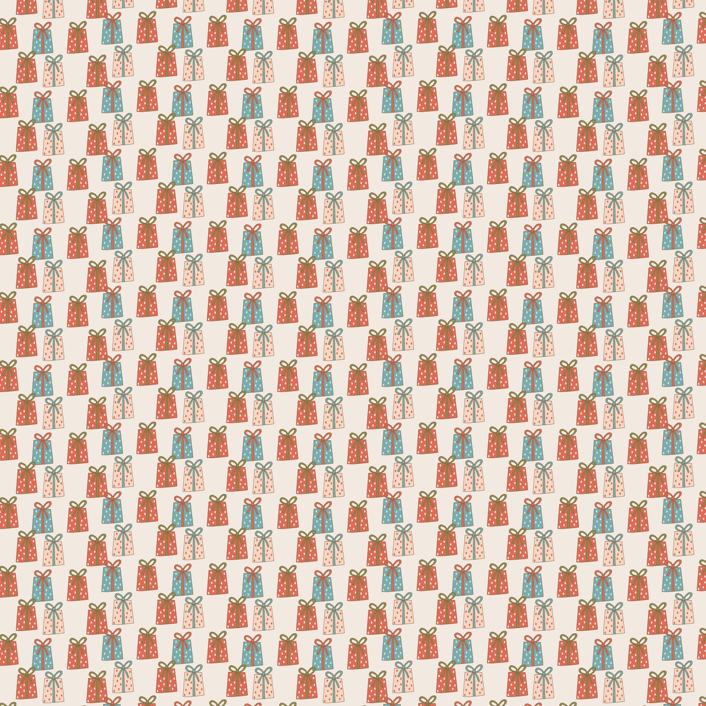Count Down to Christmas DV5969 Presents Cream by Natalie Bird for Devonstone (sold in 25cm increments)
