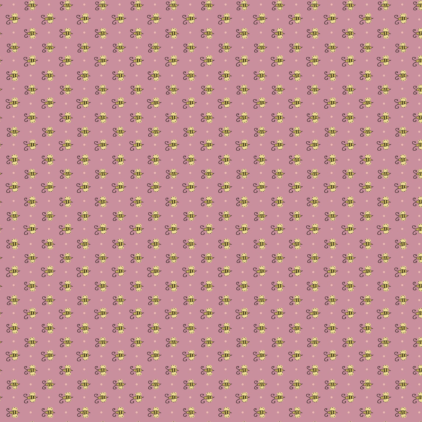 Willowbrook Market Garden Bees Purple DV5981 by Natalie Bird for Devonstone (sold in 25cm increments)