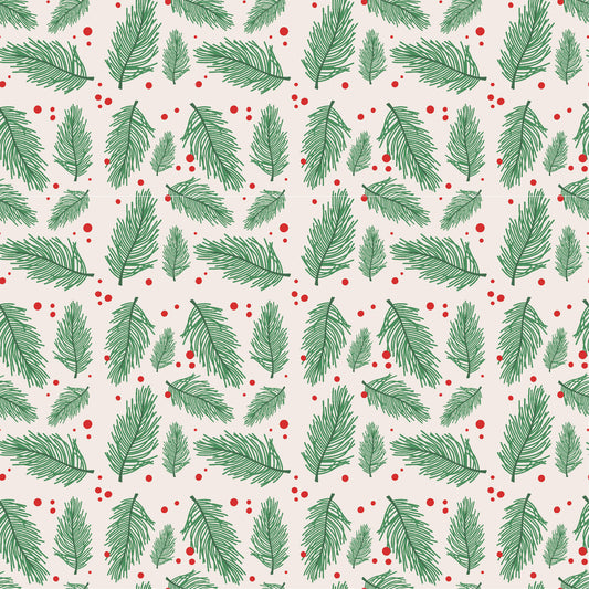 Dear Santa Pine Fronds DV6269 by Devonstone (sold in 25cm increments)
