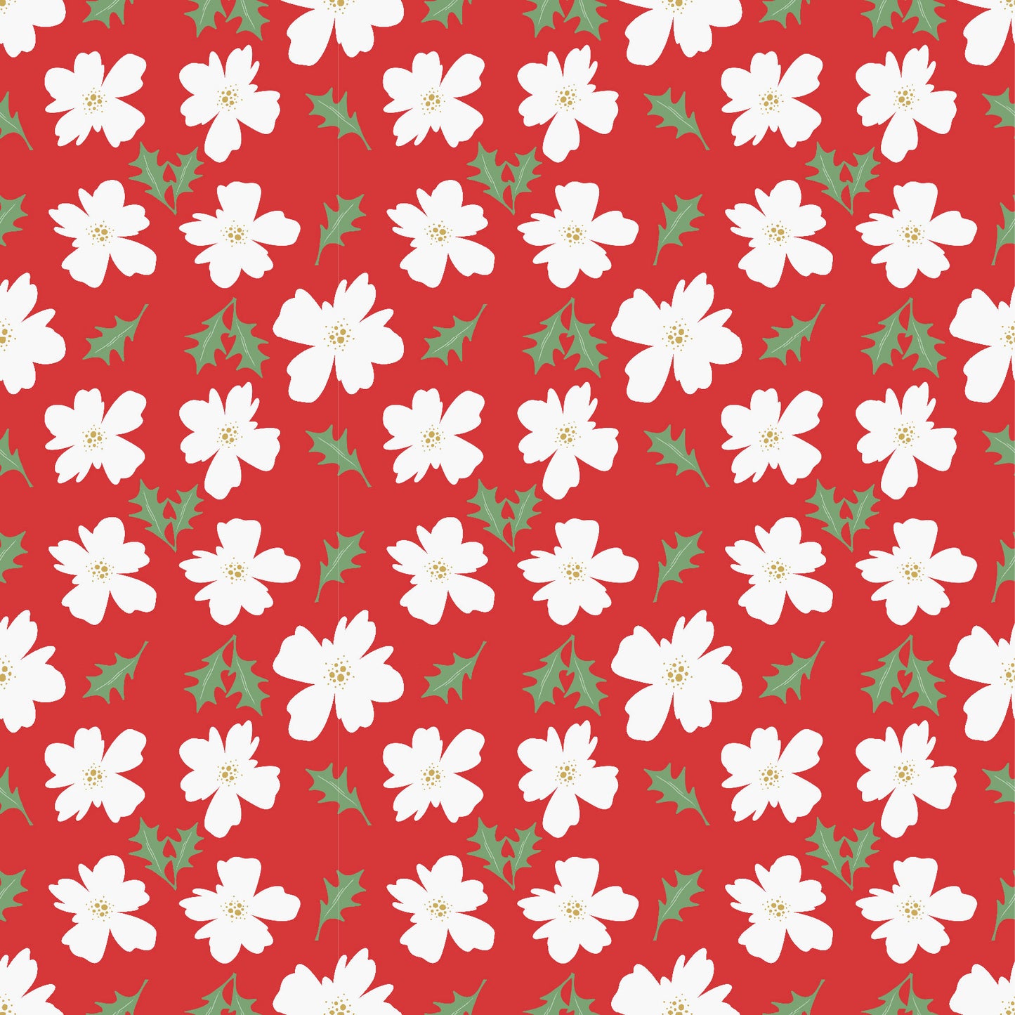 Dear Santa White Flowers DV6273 by Devonstone (sold in 25cm increments)