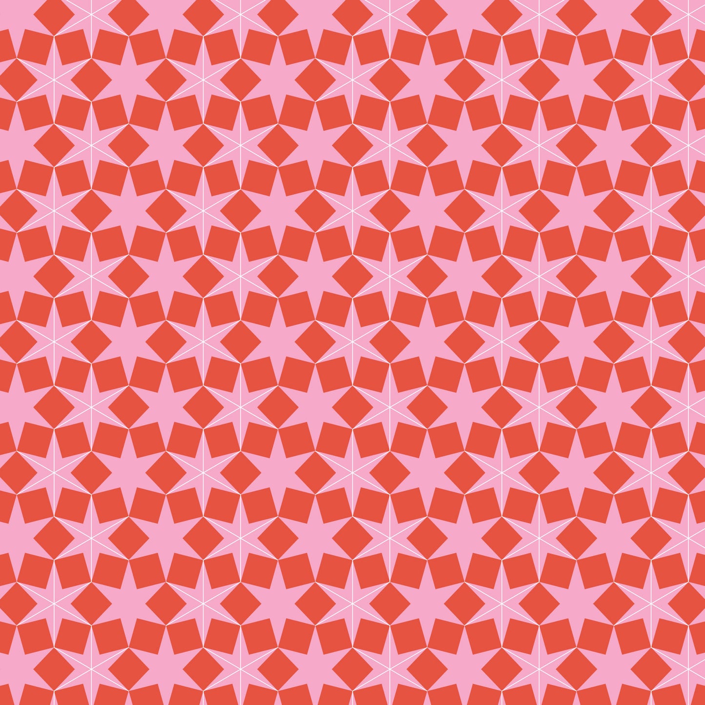 Deck The Halls Pink Star DV6923 by Devonstone Fabrics (sold in 25cm increments)