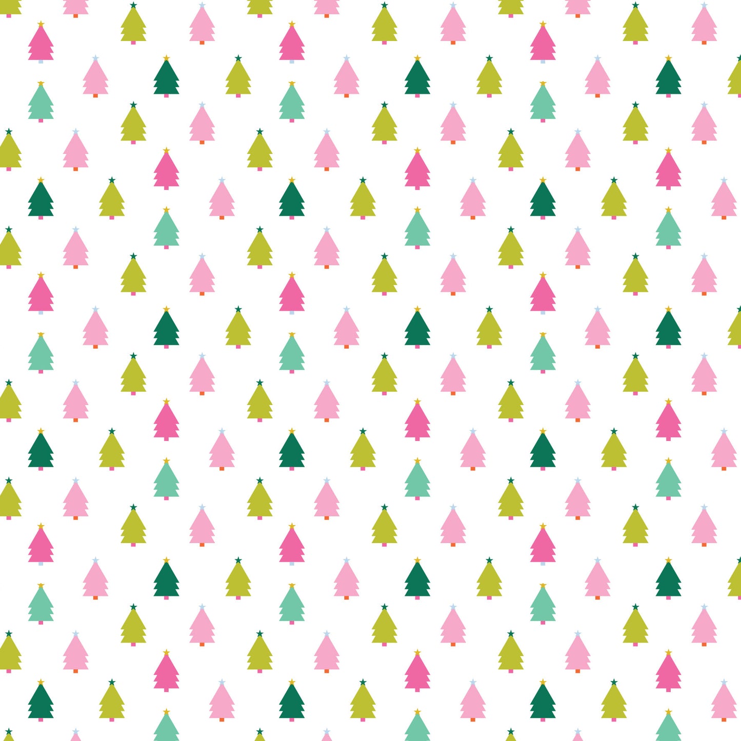 Deck The Halls White Trees DV6927 by Devonstone Fabrics (sold in 25cm increments)