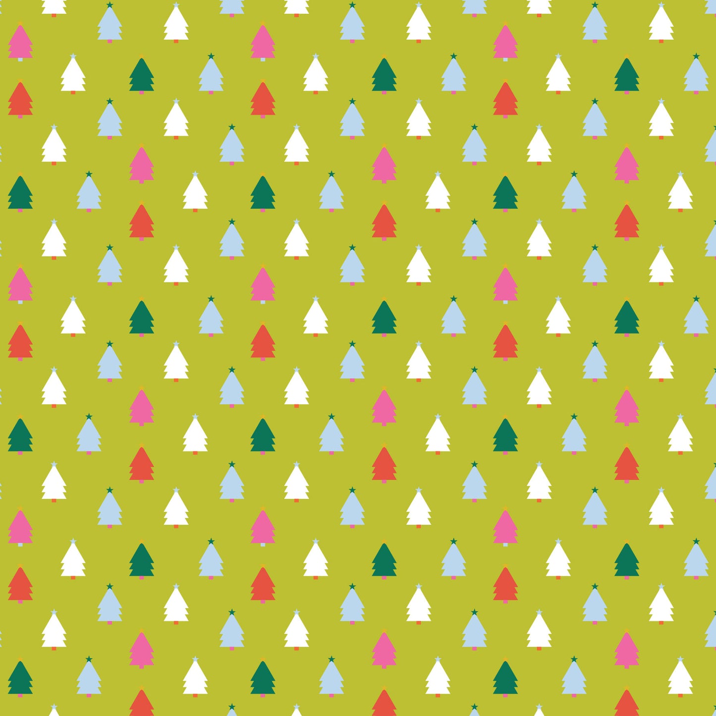 Deck The Halls Green Trees DV6928 by Devonstone Fabrics (sold in 25cm increments)