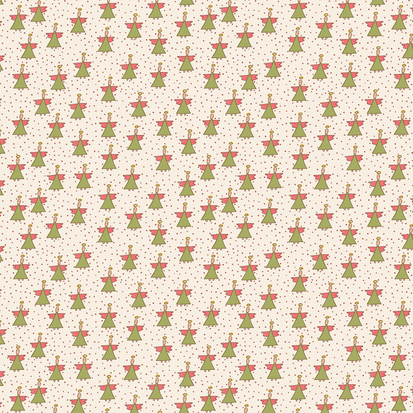 Pocketful of Joy Angel Cream DV7200 by Natalie Bird for Devonstone Fabrics (sold in 25cm increments)