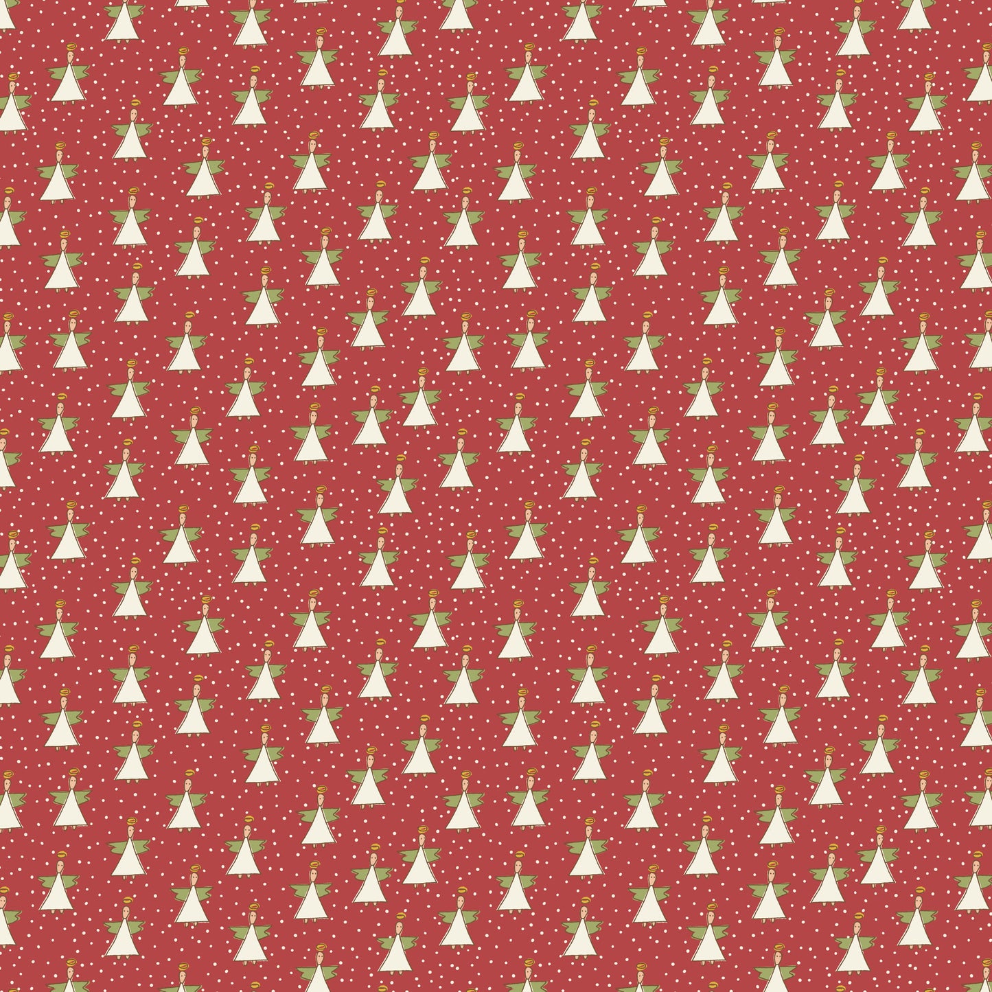 Pocketful of Joy Angel Dark Red DV7202 by Natalie Bird for Devonstone Fabrics (sold in 25cm increments)